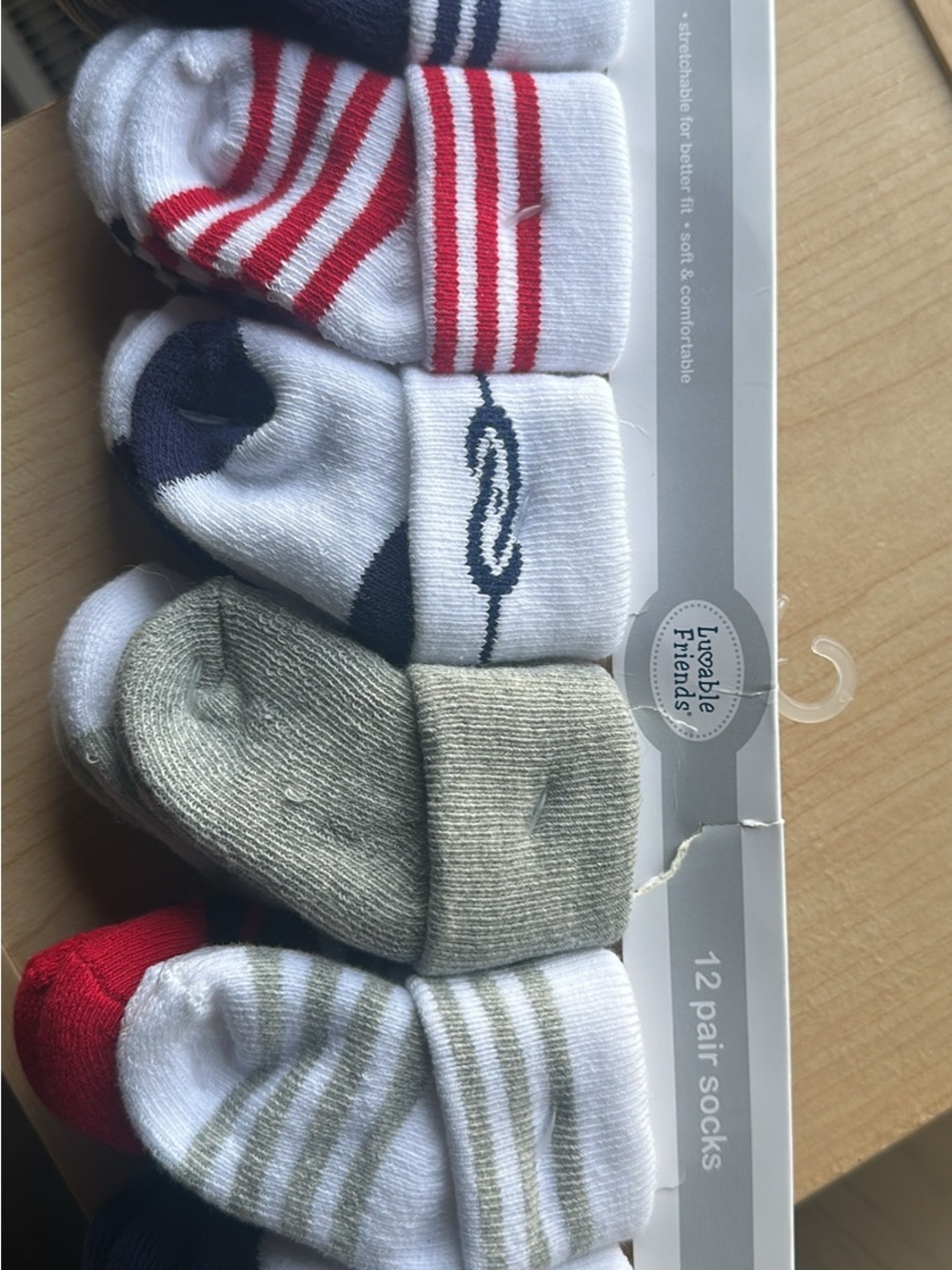 Beautiful baby Casual Crew Socks - White, Red, Navy, Gray